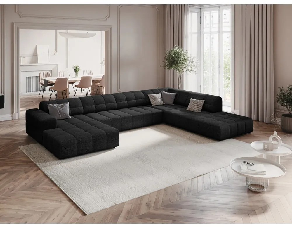 Divano angolare antracite (angolo destro/"U") Chicago - Cosmopolitan Design