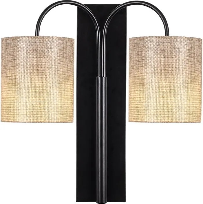 Lampada da parete in metallo nero Opviq luci Aristo - Opviq lights