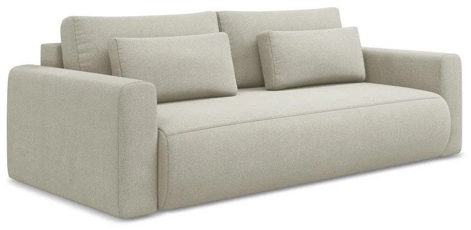 Divano beige allungabile/con contenitore 238 cm Kapua – Makamii