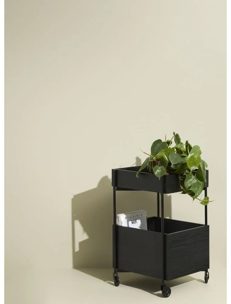 Carrello in legno di frassino su ruote 42x37 cm Fresh - Hübsch