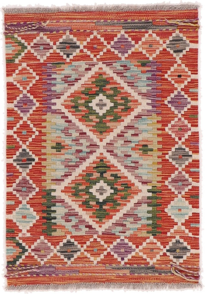 Kilim Tappeto 80 x 60 (Afghanistan) Tessuto A Mano