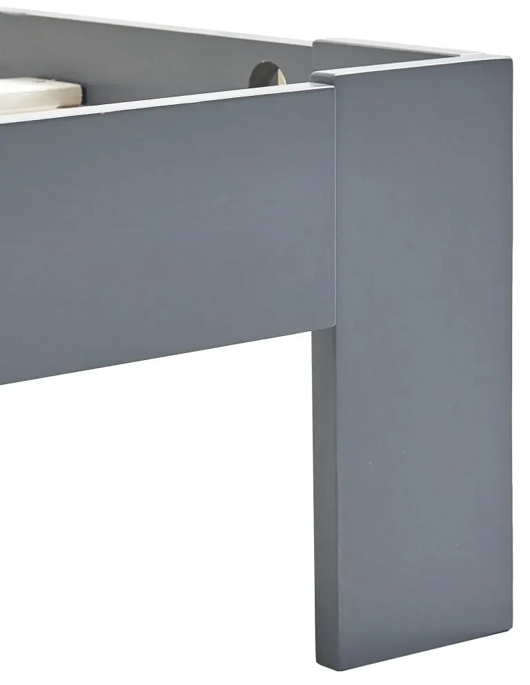 Giroletto grigio in legno massello di pino 90x200 cm
