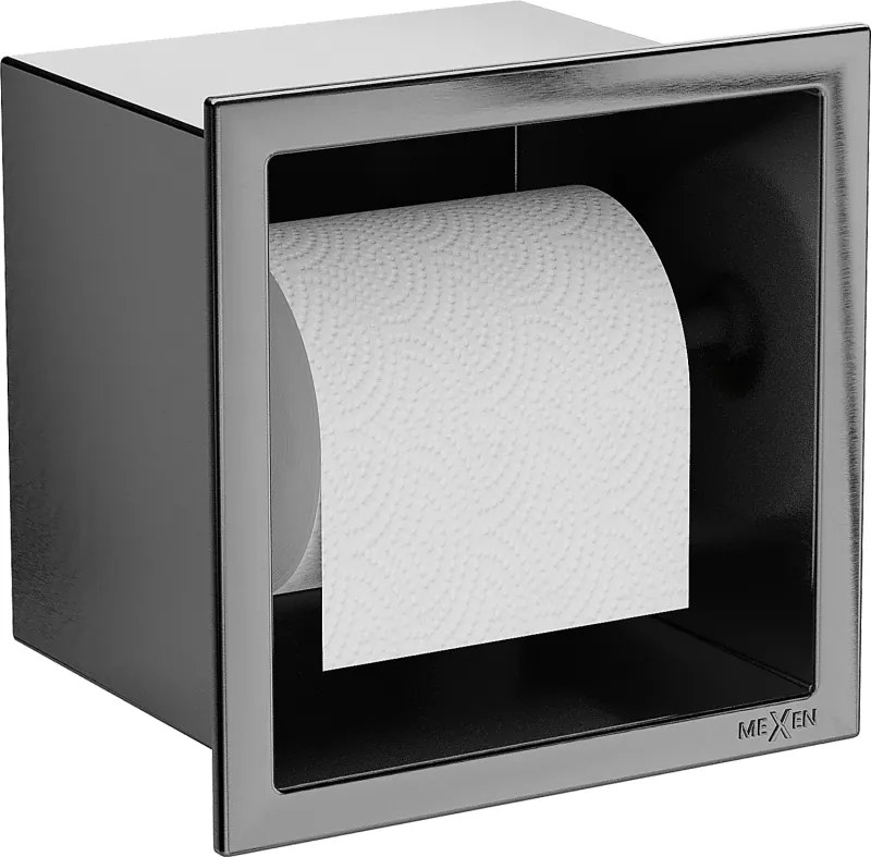 Mexen X-Wall-P porta carta igienica, gun gray spazzolato - 19E3