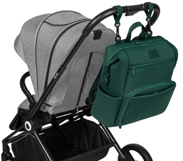Lionelo - Borsa fasciatoio per passeggino CUBE Green Forest