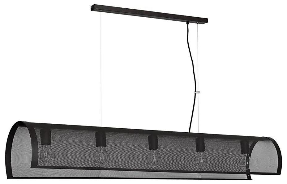 Lampadario TUNNEL 5xE27/60W/230V nero