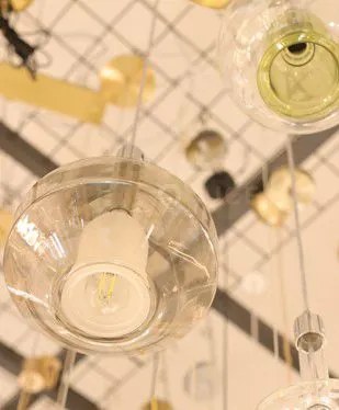 Sospensione vetro murano egle 1 luce grigio e14