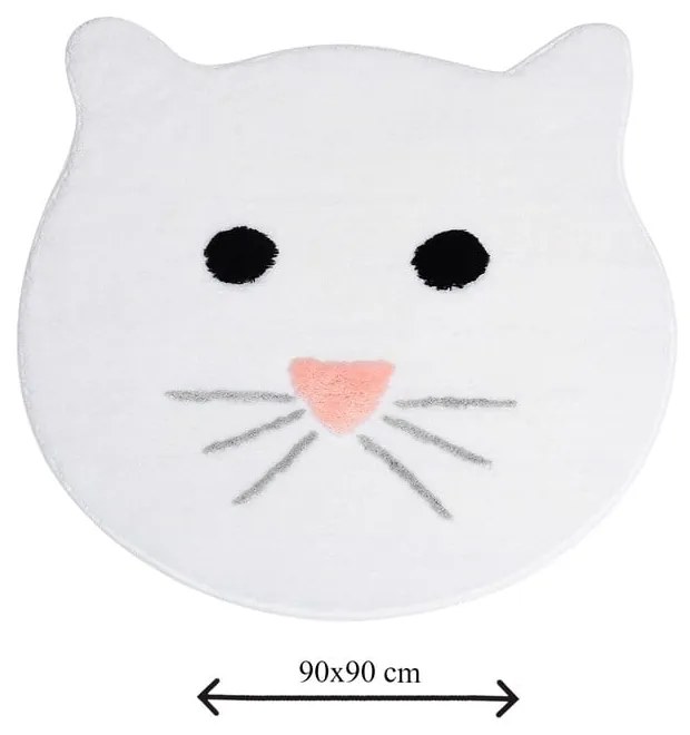 Tappetino da bagno bianco 90x90 cm - Foutastic