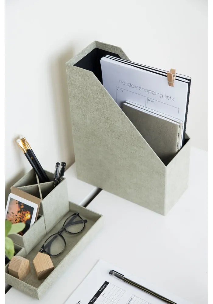 Organizzatore di documenti beige Estelle - Bigso Box of Sweden