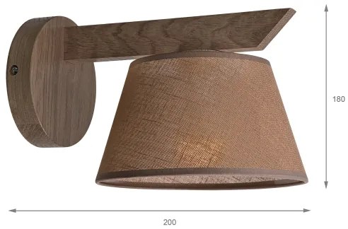 Brilagi - Lampada da parete LED ANTHONY 1xE14/40W/230V noce marrone