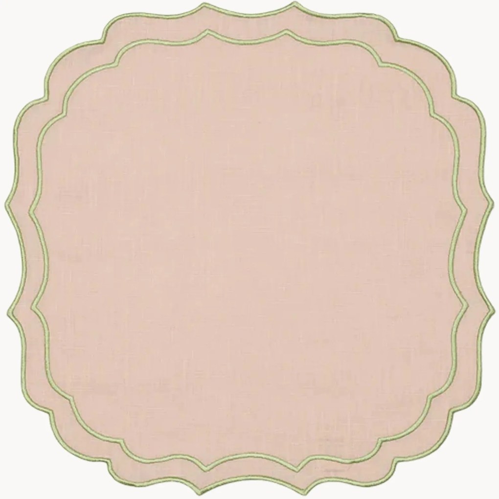 Tovaglietta americana con bordo ricamato Greta