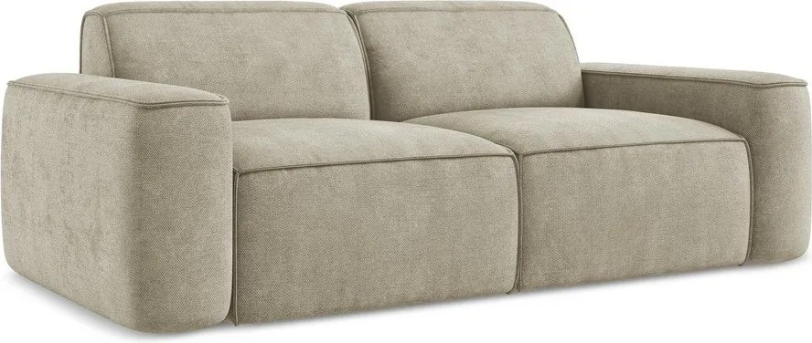 Divano beige con rivestimento in ciniglia 204 cm Omao – Makamii