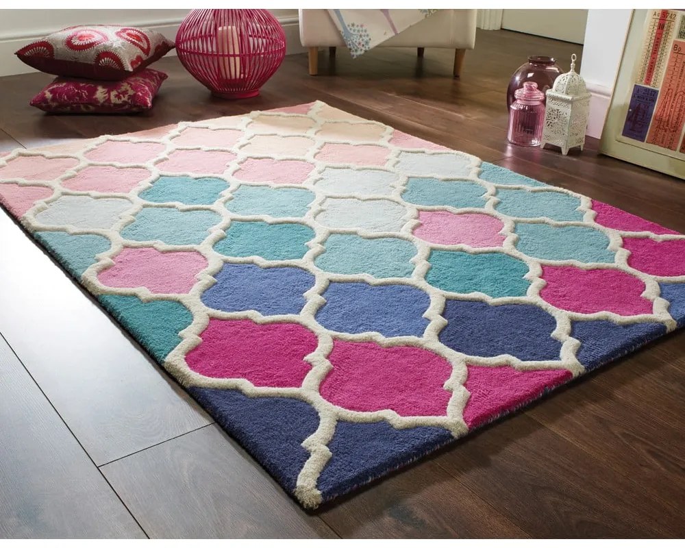 Tappeto in lana rosa 160x220 cm Rosella - Flair Rugs