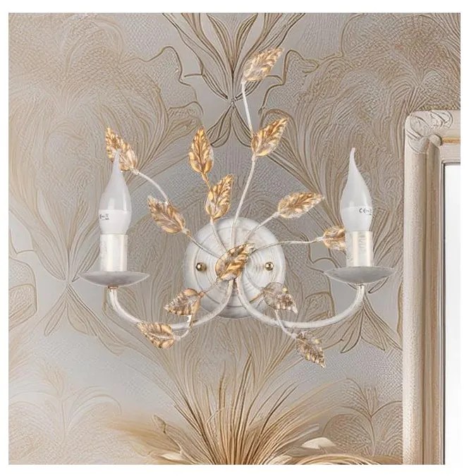 ONLI - Applique COLLANA 1xE14/6W/230V bianco/oro