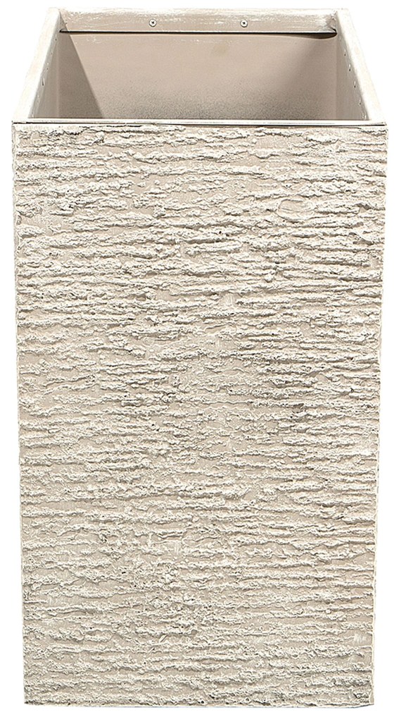 Vaso rettangolare per interno ed esterno beige 34x80x56cm EDESSA Beliani