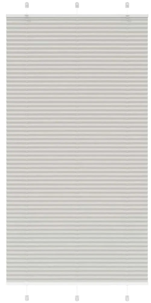 Tenda Plissettata Grigio Chiaro 105x200 Cm Larghezza Tessuto /
