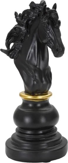 Cavallo Nero E Oro Cm 14X11X27