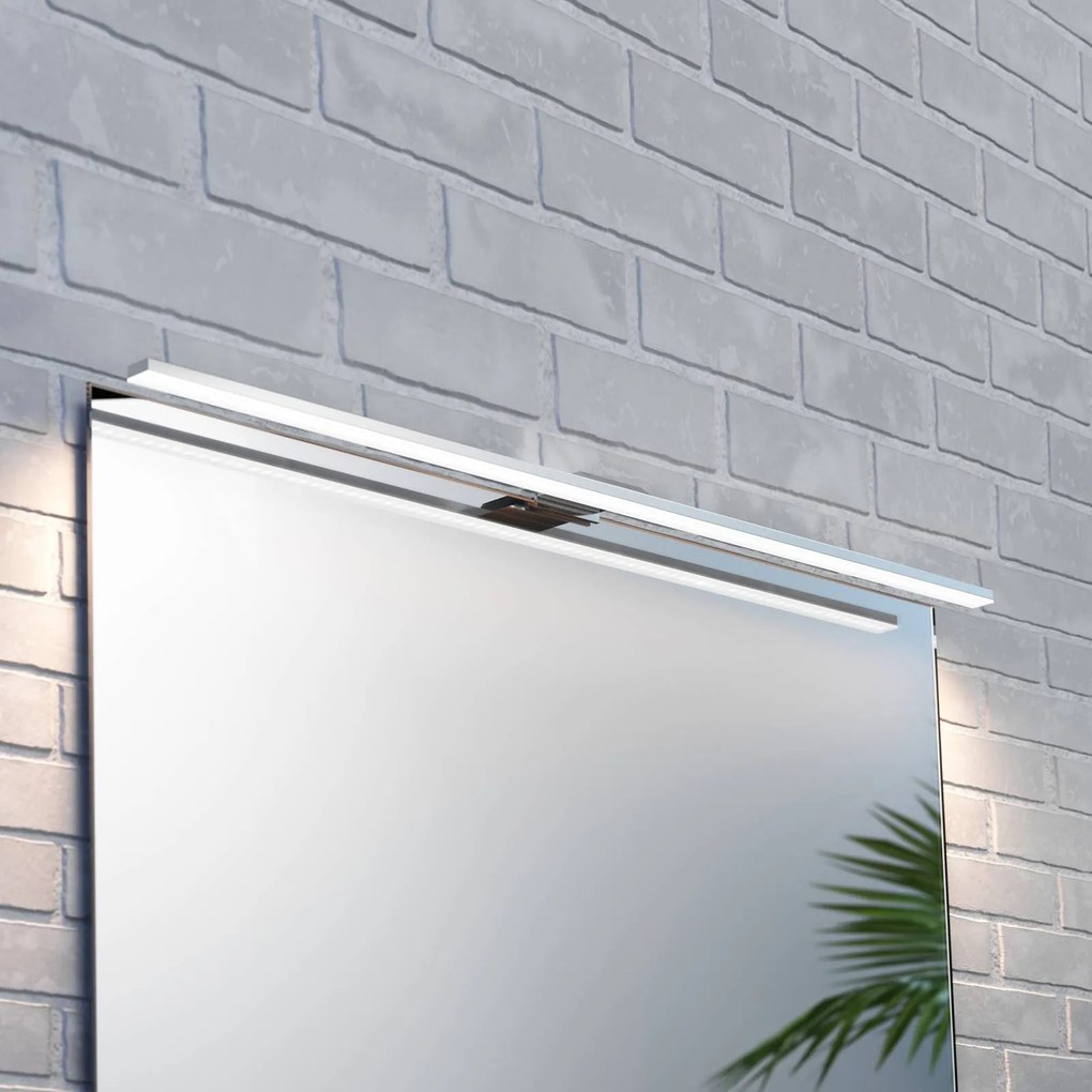 Applique da parete Triga MCJ, Cromo / Argento, Bagno, Alluminio, Moderno, Applique