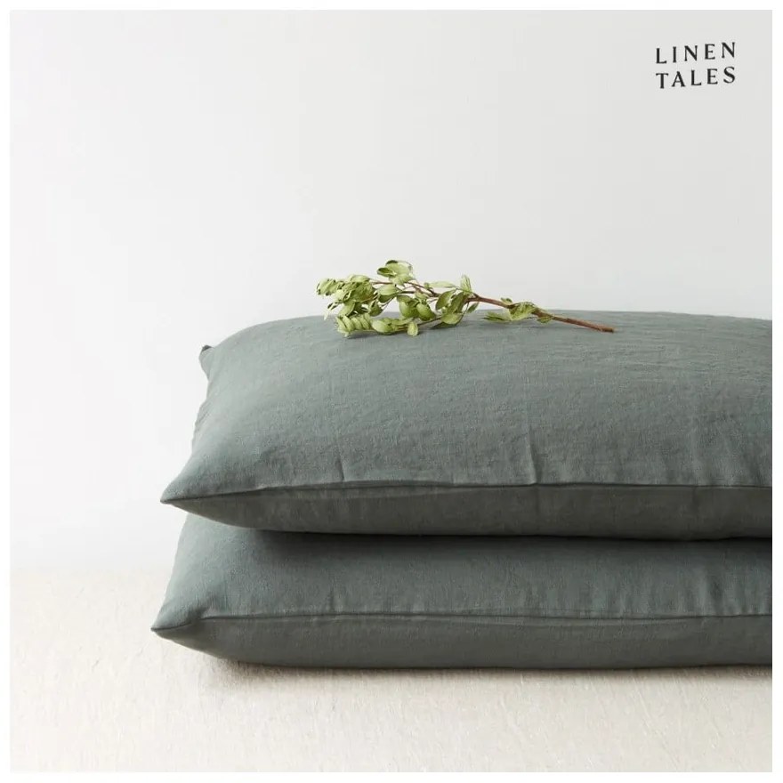 federa 50x70 cm Forest Green - Linen Tales