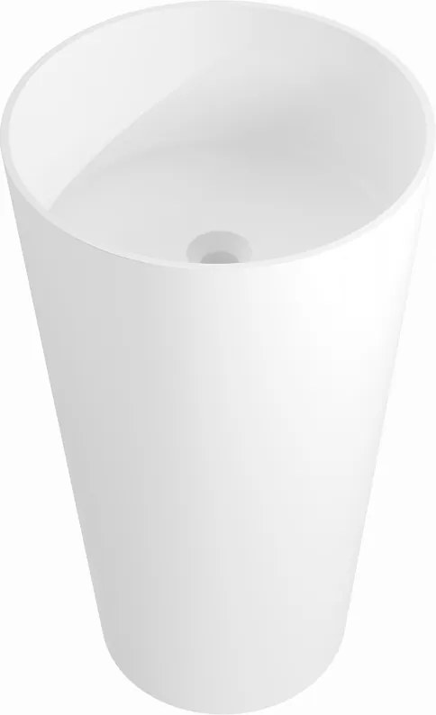 Mexen Onyx-01 lavabo a colonna in conglomerato 45 x 45 cm, bianco opaco - 26524500
