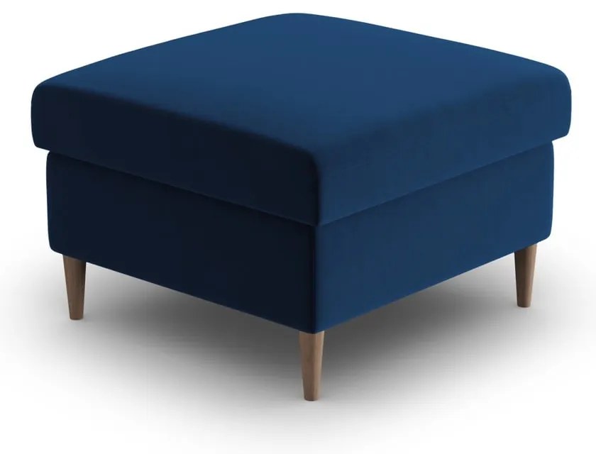 Poggiapiedi blu con rivestimento in velluto Kyoto – Cosmopolitan Design