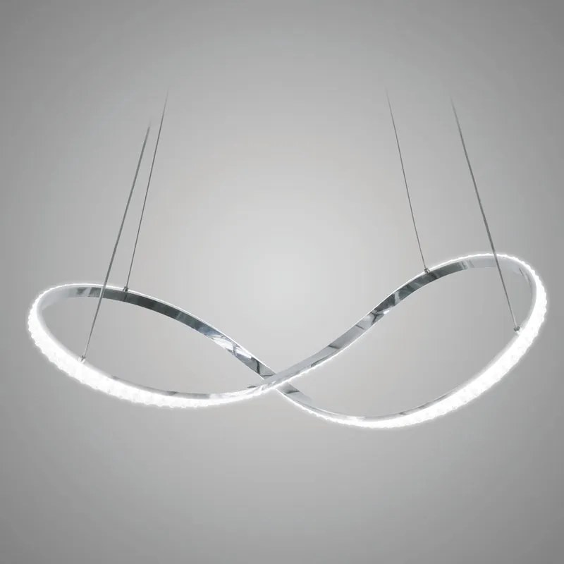 Lampadario LED moderno Infinity grigio, luce naturale 3940 lumen