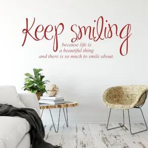 Adesivi da parete - Keep smiling II. | Inspio