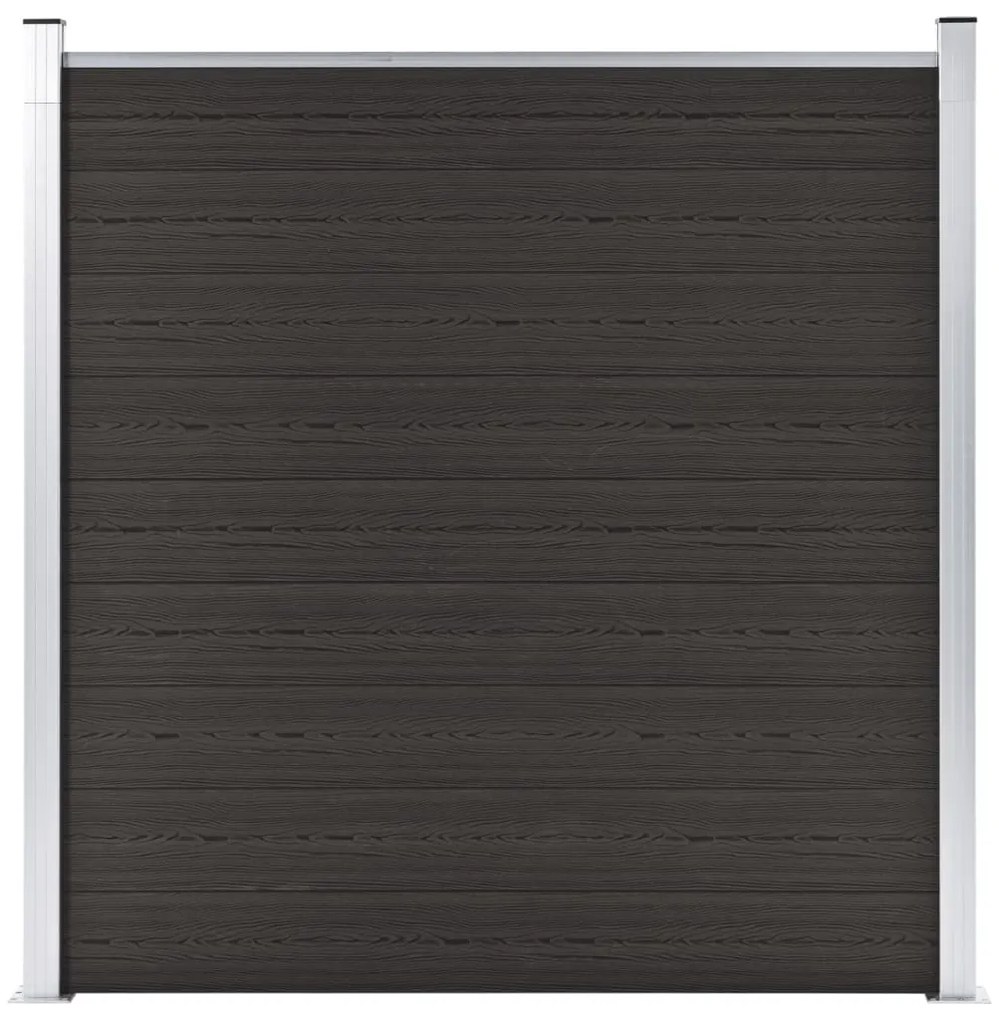 Pannello Di Recinzione İn Wpc 180x186 Cm Nero /