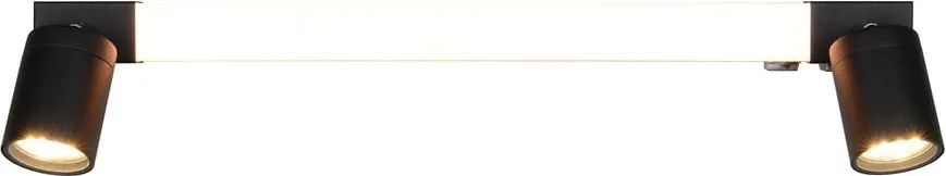 Lampada da parete LED nera opaca Enrico – Trio