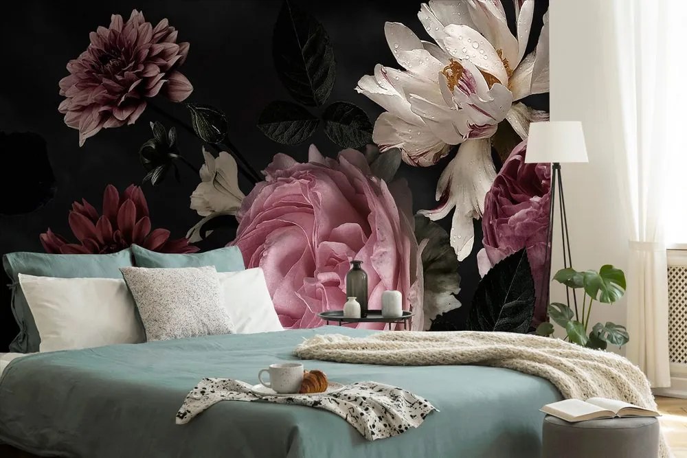 Carta da parati autoadesiva – Bouquet di fiori in dettaglio