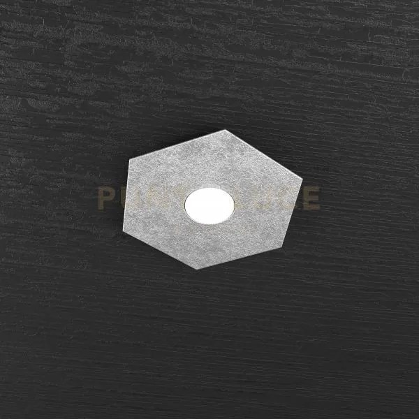 Hexagon applique-plafoniera 1 luce foglia argento 1142-1l-fa