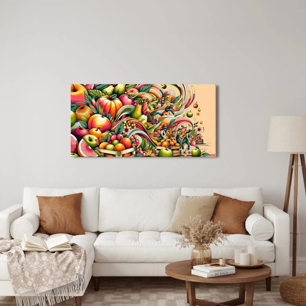 Quadro su tela – Raccolta di frutta