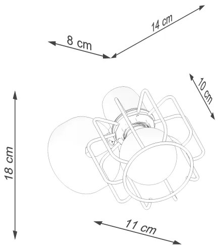 Sollux SL.1111 - Lampada da parete BELUCI 1xE14/40W/230V bianco