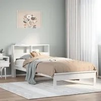 Letto Libreria senza Materasso Bianco 90x190 cm Massello Pino 855733