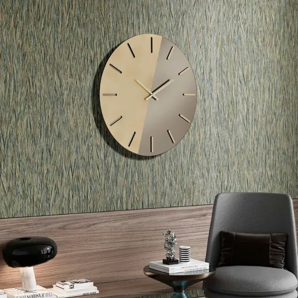 Orologio da parete MACK rotondo D80 cm bicolore Bronzo e Oro