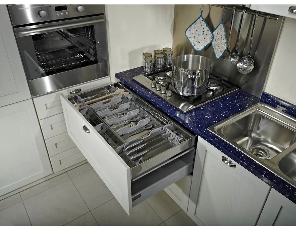 Credenza grigia per cassetto 83 x 46 cm Flexo - Elletipi