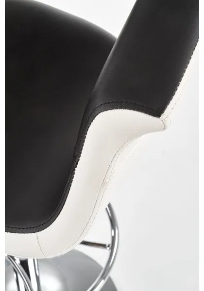 Sgabello 115x60 cm bianco/nero/cromo