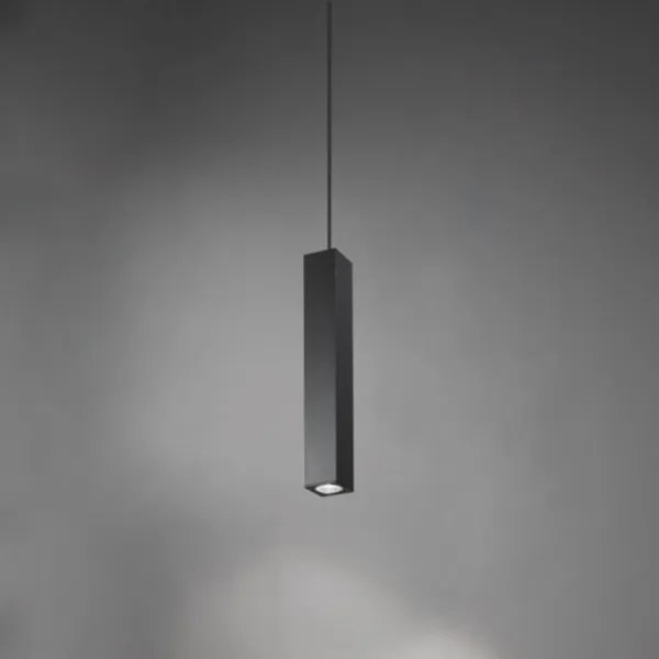 Lampada sospesa 1 luce GU10 - moderna 6 cm ALOA Nero Grande
