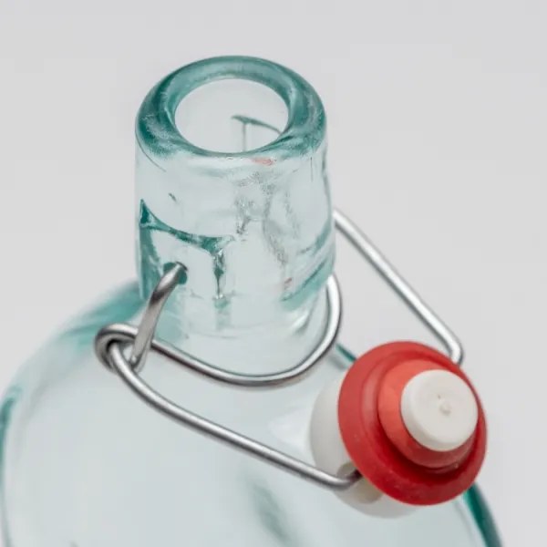 Set 1x bottiglia di vetro e 2x bicchiere per shot limpido con motivo di danza