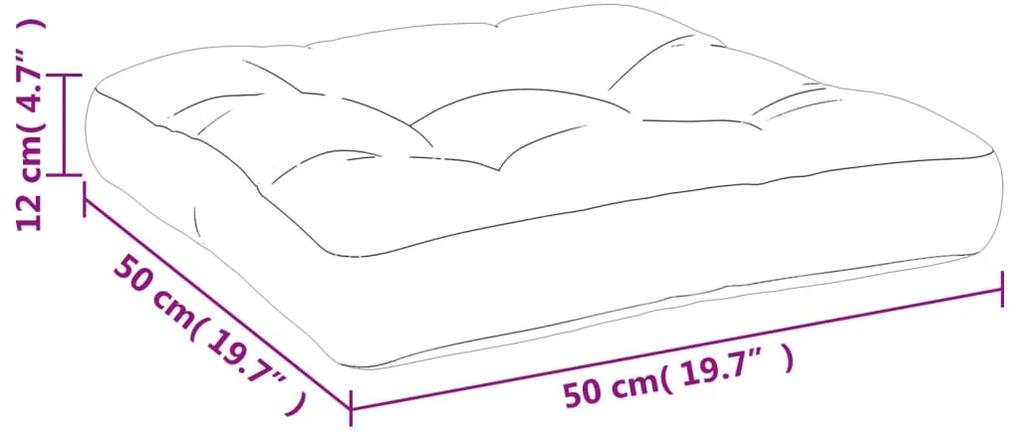Cuscino per Pallet Motivo a Quadri Grigi 50x50x12 cm in Tessuto