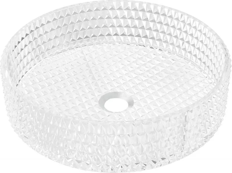 Mexen Aura lavabo da appoggio in vetro 39 x 39 cm, trasparente - 24013900