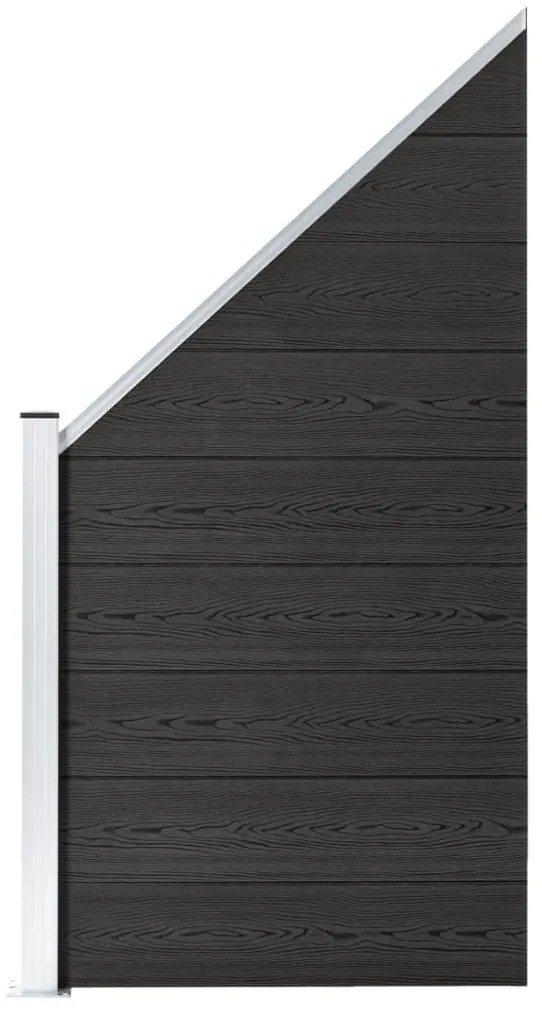 Pannello Di Recinzione İn Wpc 95x(105-180) Cm Grigio /