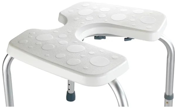 WENKO 206051100-Sgabello SECURA 46x53,5 cm bianco/argento