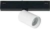 Proiettore binario DAVINCI 48V con luce spot in alluminio bianco 5W luce calda 3000K