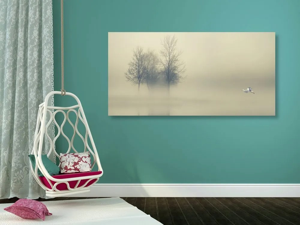 Stampa su tela – Alberi nella nebbia