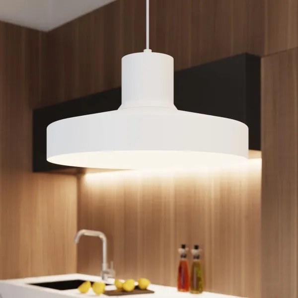 Sollux SL.1702 - Lampadario a sospensione con filo BILO 1xE27/15W/230V diametro 35 cm bianco