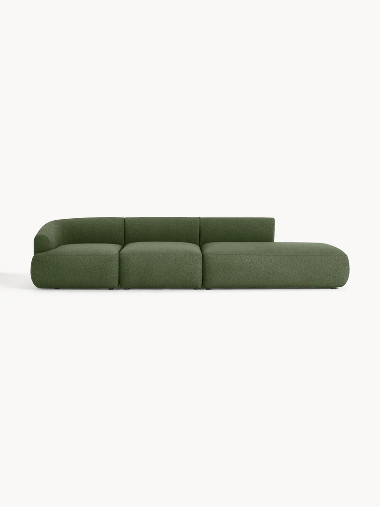Chaise longue componibile 4 posti in bouclé Sofia