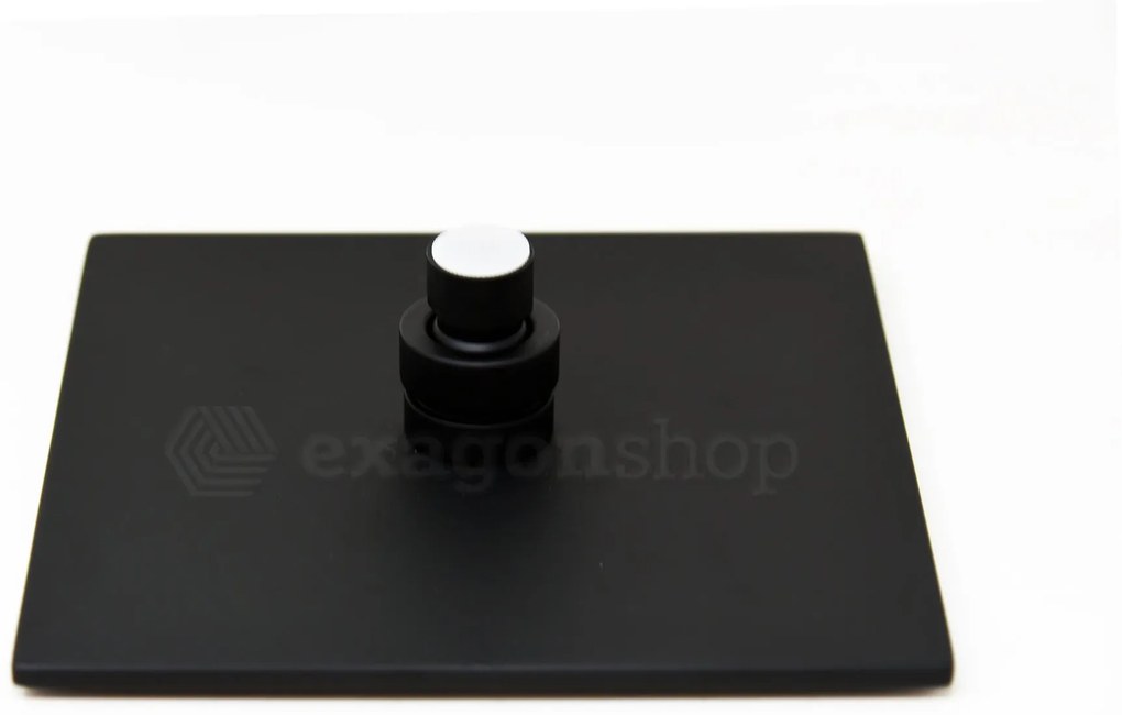 Soffione 20x20 doccia quadro 6.5 mm nero opaco Smart