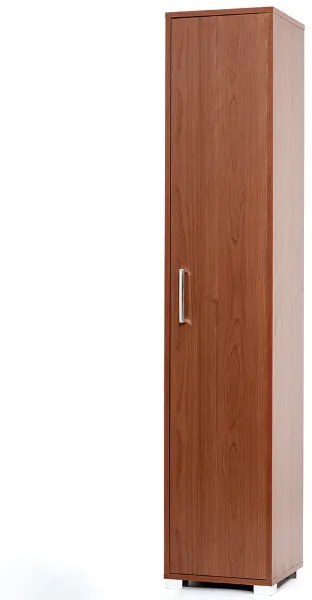 Scarpiera in legno nobilitato 1 anta ripiani interni H 189 cm Noce