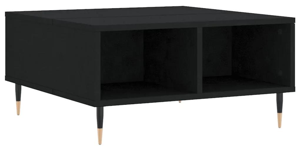 Tavolino da salotto nero 60x60x30 cm in legno multistrato