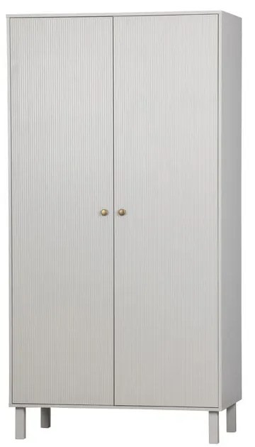 Armadio in pino grigio chiaro 100x195 cm Madu - WOOOD